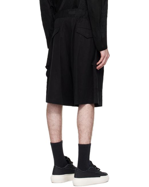Y-3 Black Washed Shorts for men