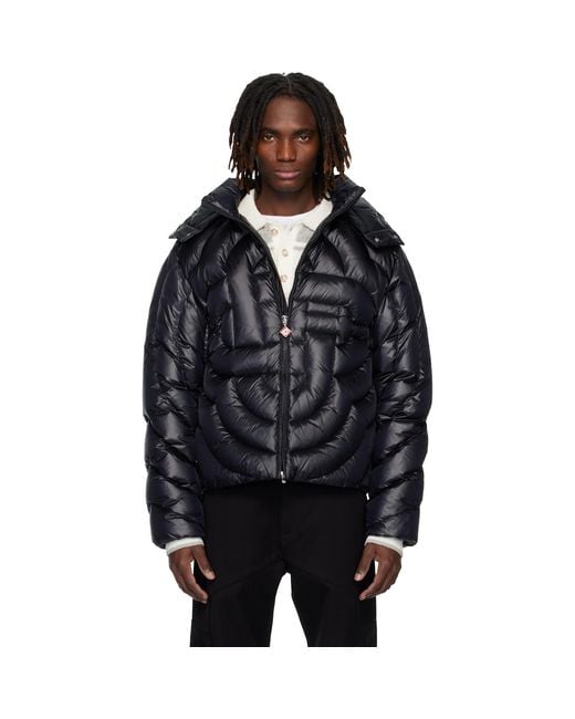 Casablanca Black Quilted Down Jacket for men