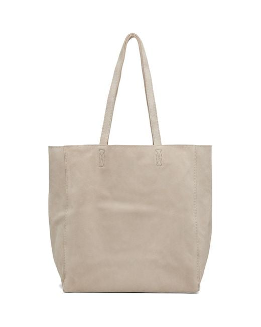 NOTHING WRITTEN Natural Cou Suede Shopper Tote