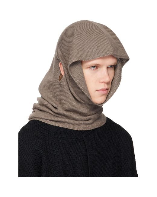 Homme Plissé Issey Miyake Multicolor Taupe Cashmere Winter Gear Snood for men