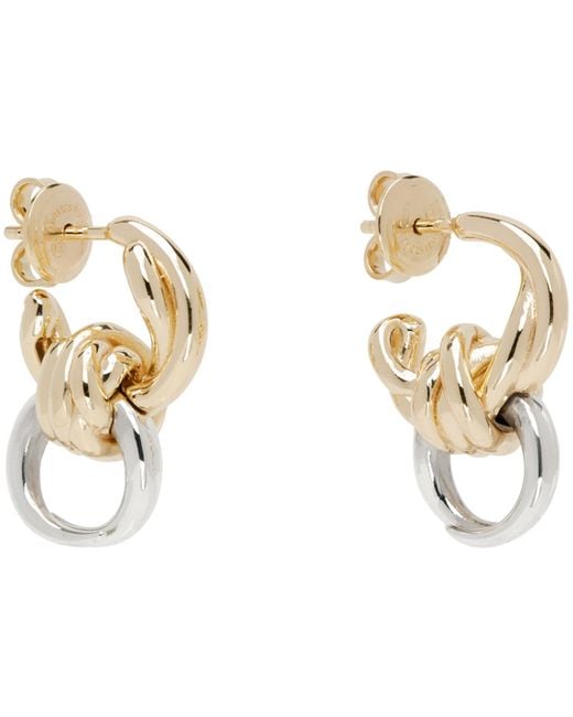 Bottega Veneta Black Knot Earrings