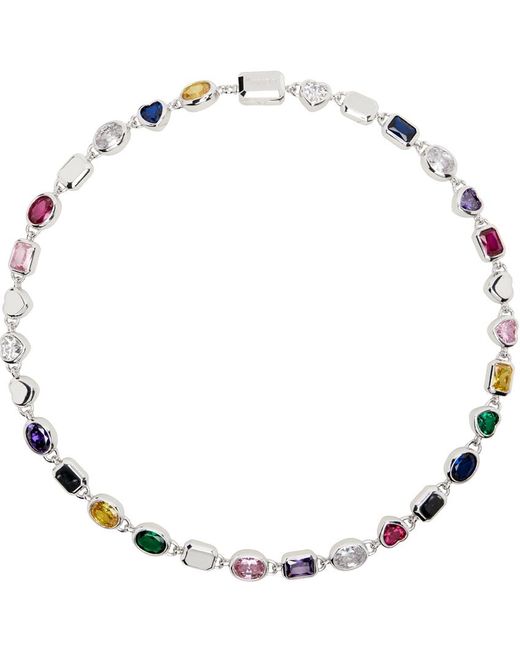 NUMBERING Metallic #5824 Multi Color Stone Necklace for men