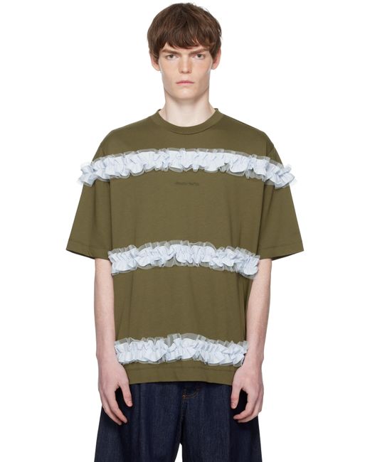 T-Shirt Kaki À Garnitures À Volants Simone Rocha pour homme en coloris Green