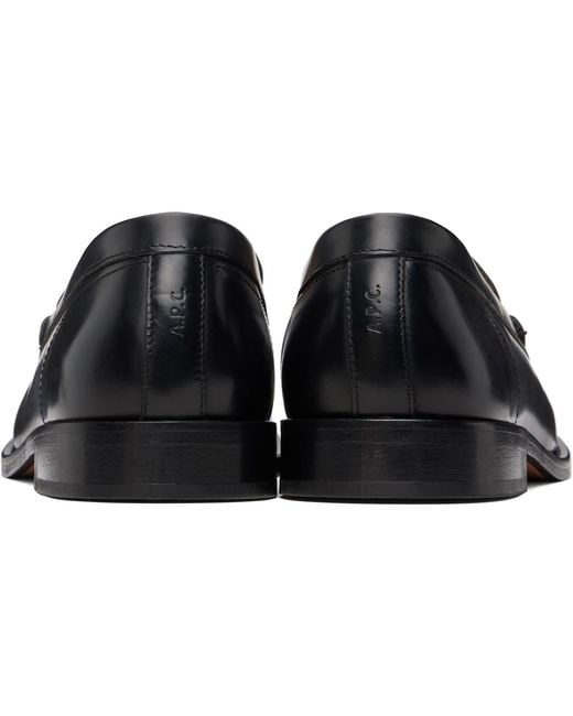 A.P.C. Black Moc Loafers