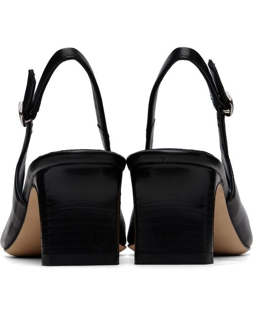 Aeyde Black Liza Slingback Heels