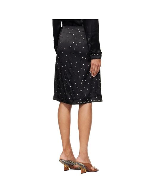 Wales Bonner Black Cosmic Midi Skirt
