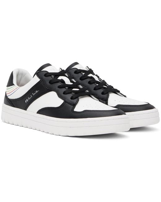 Baskets Liston blanc et noir en cuir Paul Smith pour homme en coloris Black