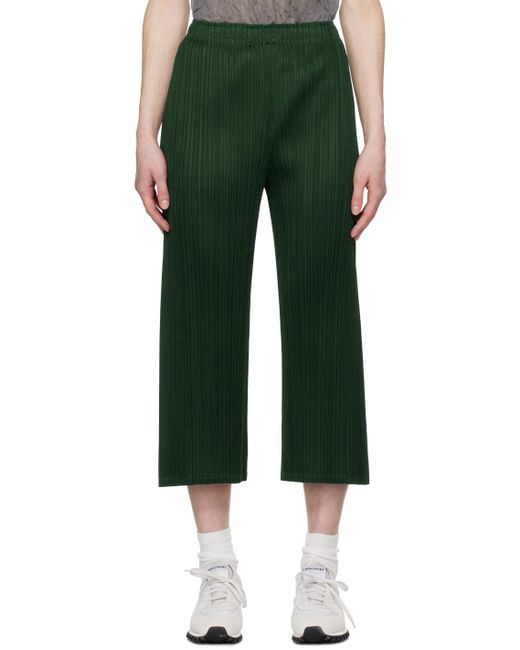 Pantalon monthly colors march vert Pleats Please Issey Miyake en coloris Green