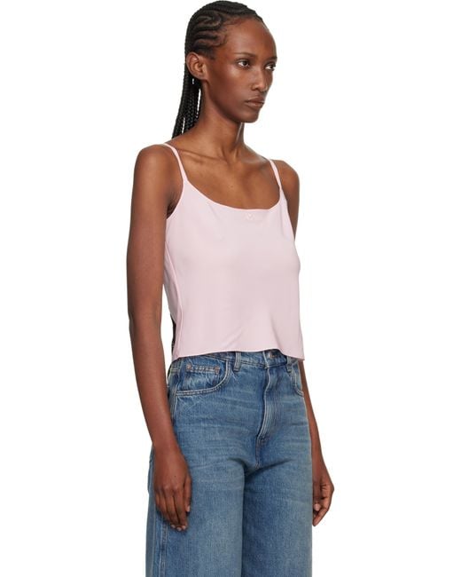 Haut Lingerie Rose En Soie Courreges en coloris Black