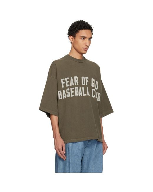 Fear Of God Green Baseball Club T-Shirt for men