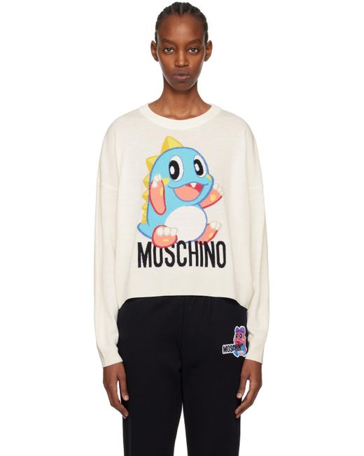 Moschino Black Off-white Puzzle Bobble Sweatshirt