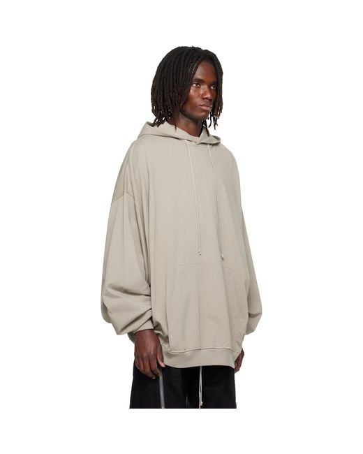 Rick Owens Gray Tower Hun Hoodie for men