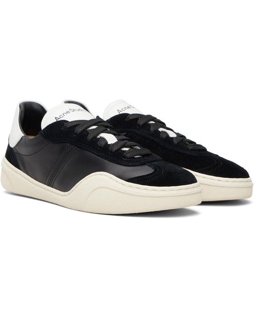 Acne Black Leather Sneakers for men