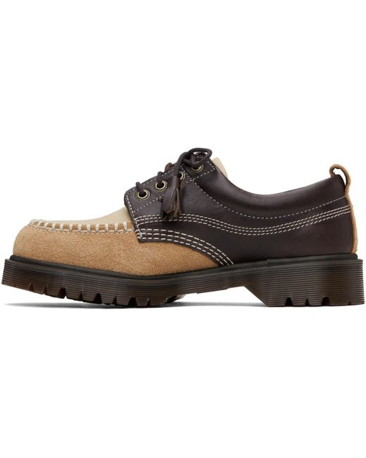 メンズ Dr. Martens ブラウン＆タン Lowell ダービー Black