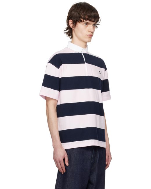 Polo Rose Et Bleu Marine À Rayures Coperni pour homme en coloris Blue