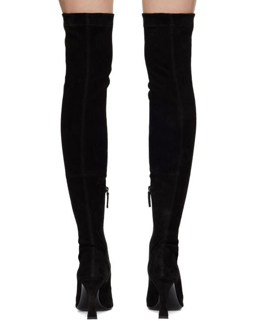 The Row Black Annette Suede Over-the-knee Boots