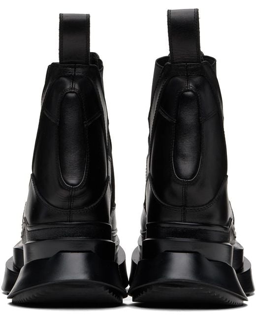 Julius Black Side-gore Shell Chelsea Boots for men