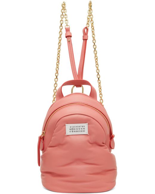 Maison Margiela Red Pink Glam Slam Backpack