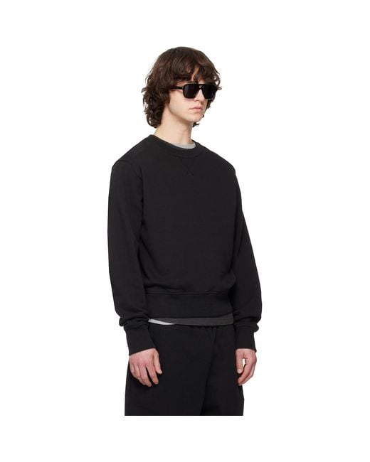 Entire studios Black Pod Crew Sweatshirt for men