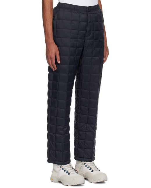 Taion Blue Quilted Down Trousers for men