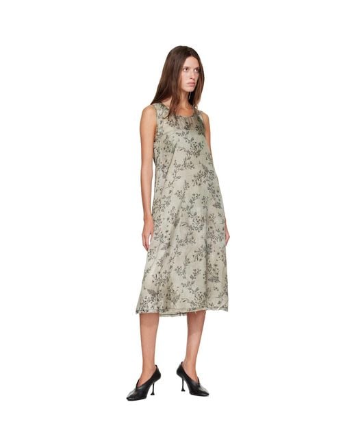 R13 Green Sleeveless Midi Dress