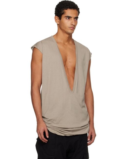 Rick Owens Black Taupe Concordians Dylan T-Shirt for men