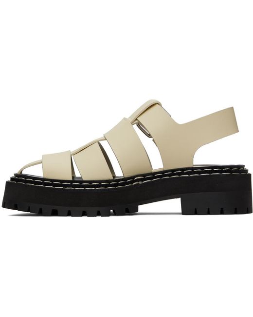 Proenza Schouler Black Off-white Lug Sandals