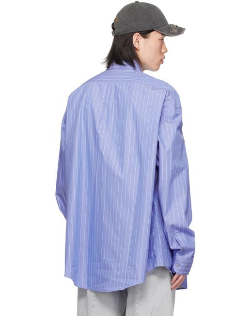 Y. Project Blue Scrunched Shirt for men
