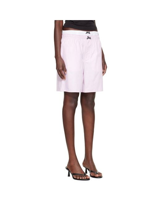 HOMMEGIRLS White Long Boxer Shorts