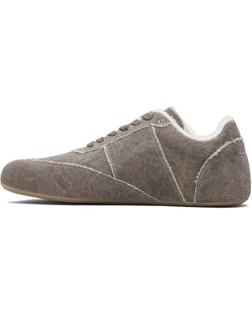 MM6 by Maison Margiela Black Taupe Anatomic Canvas Sneakers for men