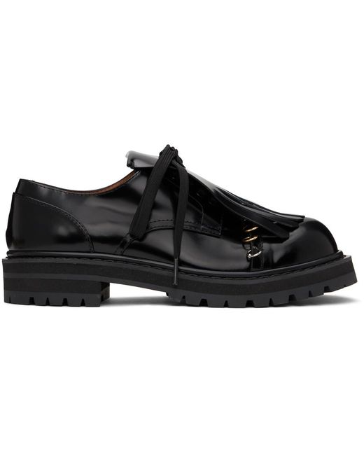 Marni Black Leather Dada Derbys