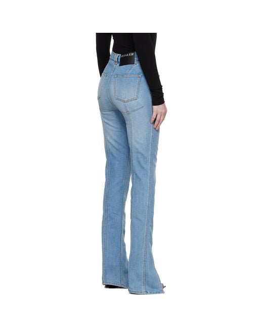 Mugler Blue Stretch Denim Jeans