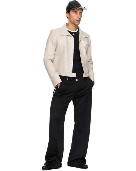 メンズ Courreges ベージュ Reedition ビニール ジャケット Black