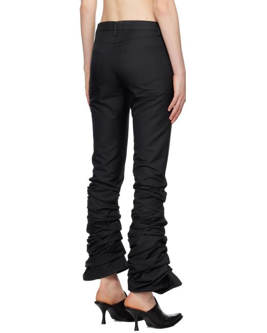Acne Black Gathered Trousers