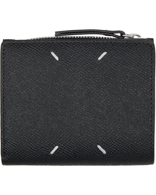 Maison Margiela Black Four Stitches Wallet for men