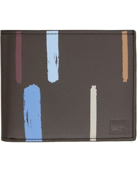 Paul Smith Gray Striped Wallet for men