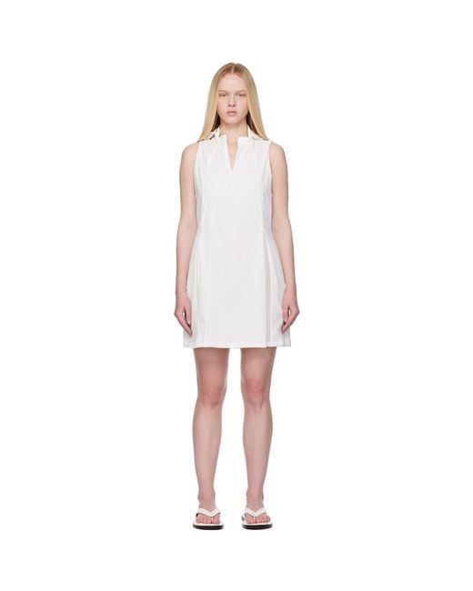 Amomento Black Nylon Hooded Minidress