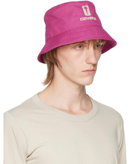 Rick Owens Pink Converse Edition Bucket Hat for men