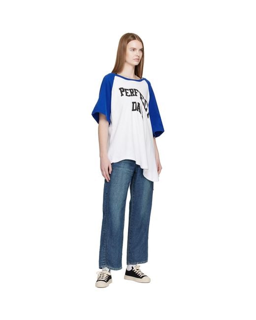 Undercover Blue Zipper Linen Jeans