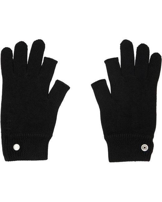 Rick Owens Black Tower Touchscreen Gloves