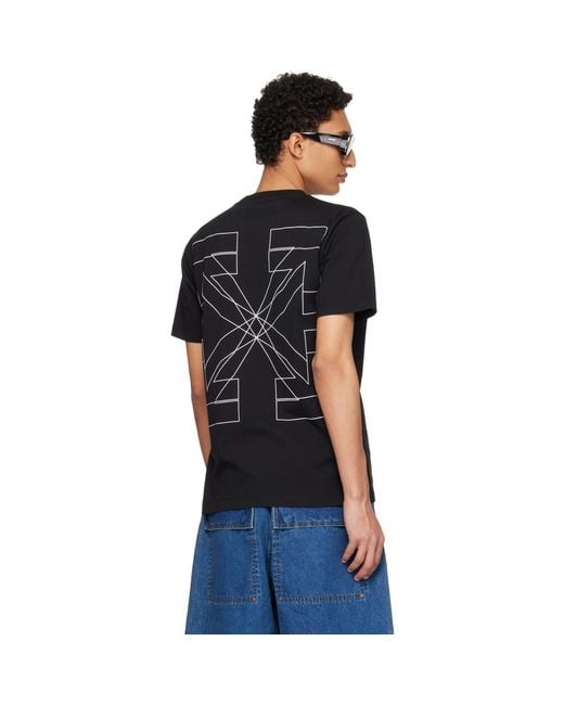 Off-White c/o Virgil Abloh Black Big Double Arrow Slim T-Shirt for men