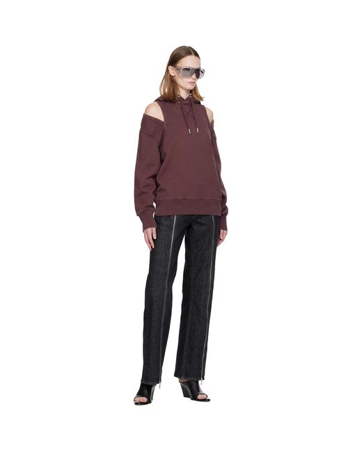 Jean Paul Gaultier Purple Burgundy Cut Out Hoodie