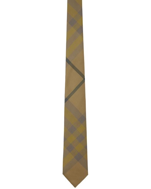 Cravate brun clair à carreaux Burberry pour homme en coloris Black