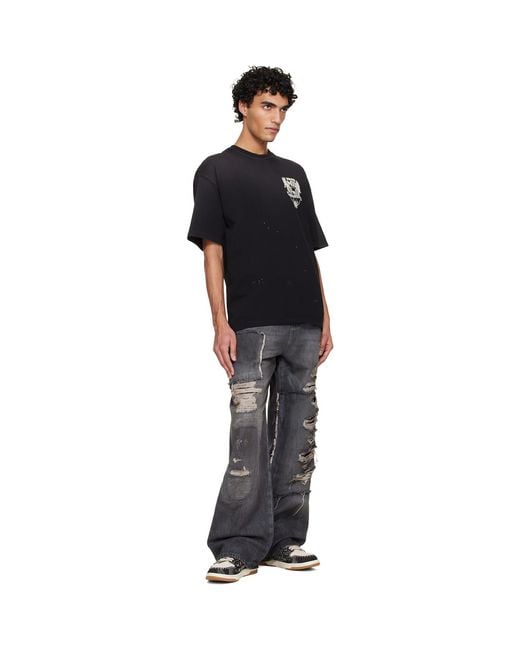 Amiri Black Stud Skel Top Low Sneakers for men