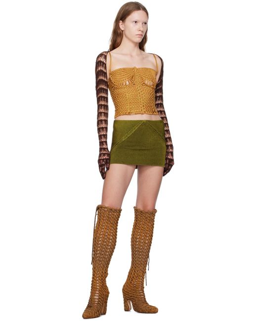 Isa Boulder Green Ssense Exclusive Miniskirt