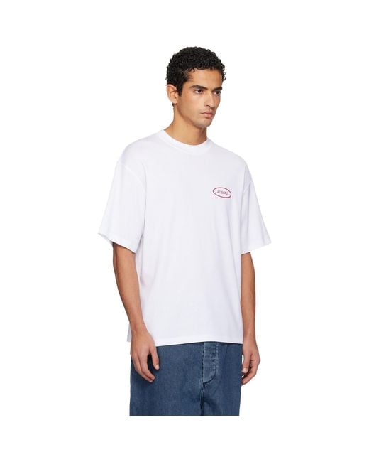 Jacquemus White La Croisière 'The Stazione' T-Shirt for men