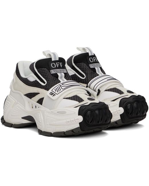 Off-White c/o Virgil Abloh White & Black Glove Slip On Sneakers