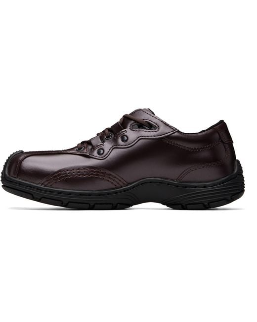 Dr. Martens Brown Burgundy Aurix Satin Finish Leather 5I Sneakers for men