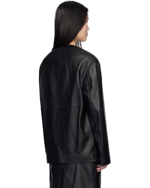 Loulou de Saison Black Atalia Leather Jacket