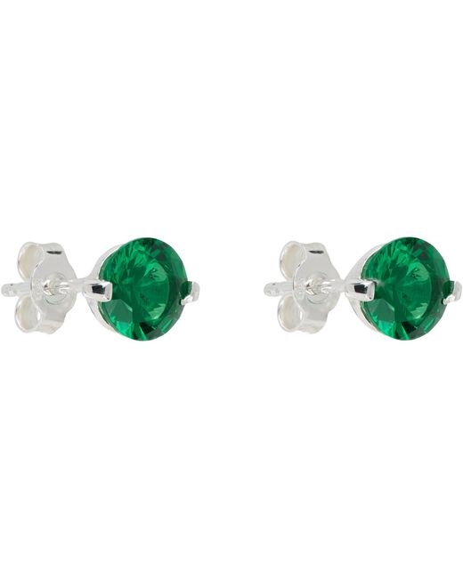 Hatton Labs Green Round Stud S Earrings for men